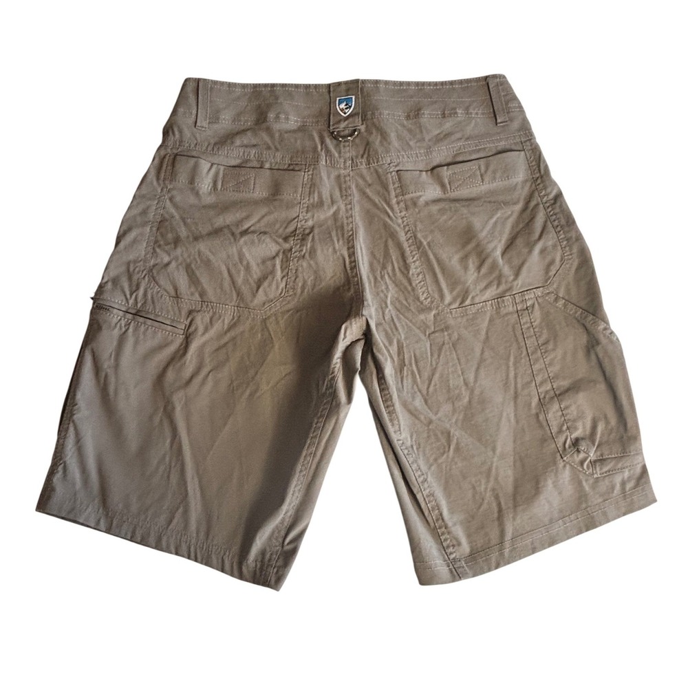 Kuhl Mens Hiking Shorts Taupe Brown Cargo Pockets Outdoor Trekking Size 30
